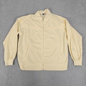 Vintage Male Duds Jacket Mens‎ Large Yellow Full Zip Bomber Korea 80s Stain
